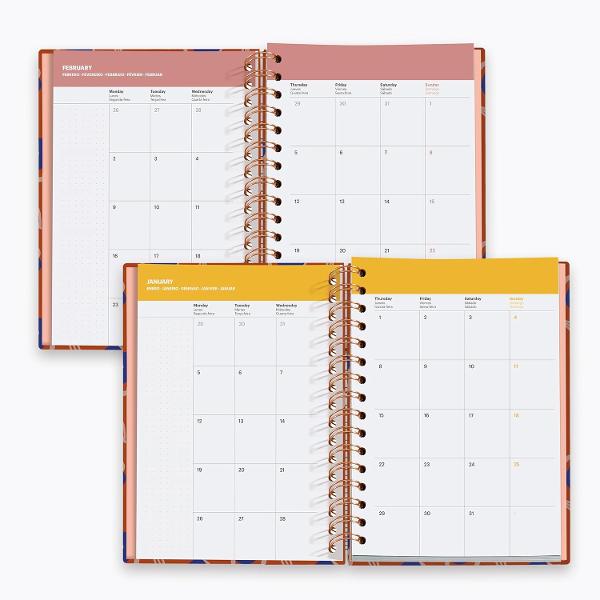 Agenda cu spira Miquelrius Plus 160x218 mm datata saptamanal Flourish Marf MR34574