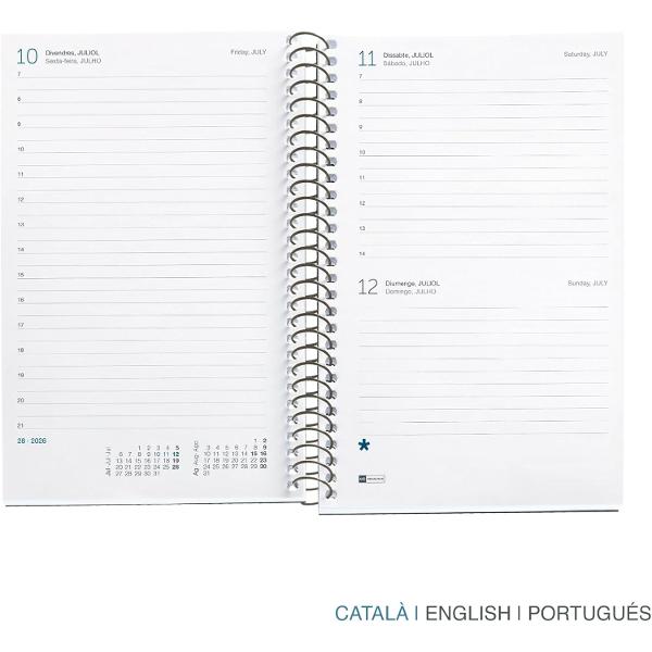 Agenda cu spira Miquelrius Activa 117x182 mm datata zilnic Baden CAT MR38295