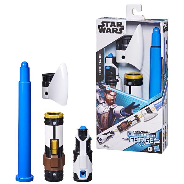 Copiii isi pot imagina propriile dueluri de rol cu sabiile laser Lightsaber Forge cu lame extensibile inspirate din Galaxia Star Wars Copiii cu varsta de 4 ani si peste pot crea o sabie laser si isi pot imagina batalii cu jucarii de rol personalizabile inspirate de armele Jedi si Sith din Galaxia Star Wars Foloseste lama capacul husa si miezul incluse pentru a crea o sabie laser si imagineaza-ti cum valorifica puterea Fortei in timp ce lupta in dueluri cu sabii laser Si cu piese 