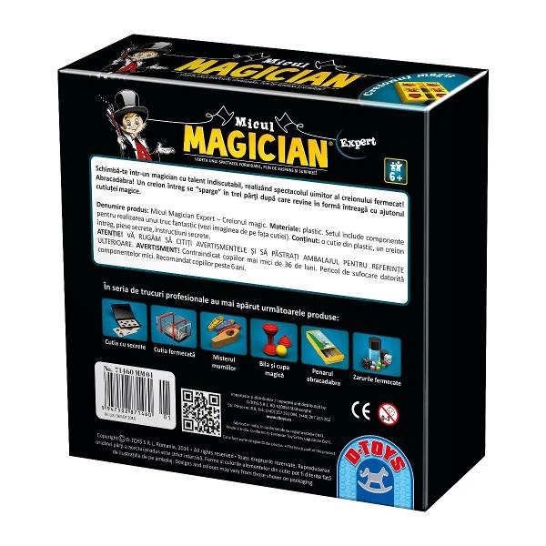 Copilul t&259;u se viseaz&259; un magician celebru Vrea s&259; pun&259; &icirc;n scen&259; un spectacol de magie formidabil Jocul Micul Magician &ndash; Creionul Magic &icirc;i contureaz&259; visul &537;i &icirc;l ajut&259; s&259;-&537;i antreneze abilit&259;&539;ile miraculoaseCine poate sta &icirc;n calea visurilor unui copil creativ &Icirc;&537;i dore&537;te s&259; devin&259; magician Atunci este cazul s&259; &icirc;l sus&539;ii &537;i s&259;-i dai 