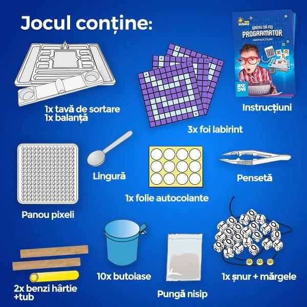&536;tiai c&259; se poate &icirc;nv&259;&539;a programare f&259;r&259; computer Sus&539;ine-l pe copilul t&259;u s&259; deprind&259; tainele cod&259;rii &icirc;n mod intuitiv &537;i distractiv cu Vreau s&259; fiu programator un set ingenios perfect pentru micii pasiona&539;i de informatic&259;Programare &537;i no&539;iuni de baz&259; despre codare &icirc;n lipsa unui computer Da se poate Cu Vreau s&259; fiu programator copiii &icirc;n&539;eleg informatica 