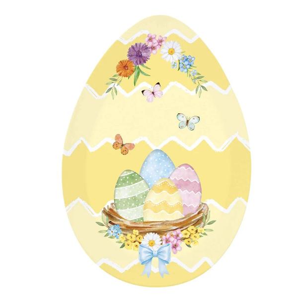 Adaug&259; un strop de culoare &537;i veselie mesei tale cu acest platou din por&539;elan din colec&539;ia&nbsp;Egg Hunt&nbsp;de la&nbsp;Easy Life &Icirc;n nuan&539;e pastel delicate platoul este decorat cu flori ou&259; de Pa&537;te sau iepura&537;i juc&259;u&537;i 