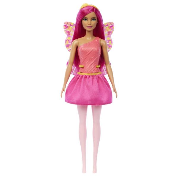Descopera lumea magica unde totul este posibil cu Barbie Dreamtopia Cu aceste papusi Barbie Zane povestile prind viata Tinuta de vis are un corset minunat cu model in relief si o fustita perfect asortata Ai observat si aripioarele papusii Acestea raspandesc magia Barbie prin toata camera de joaca O tiara deosebita adauga o nota regala pentru jocul de rol cu printese Acest pachet include o papusa Barbie cu par si tinuta roz