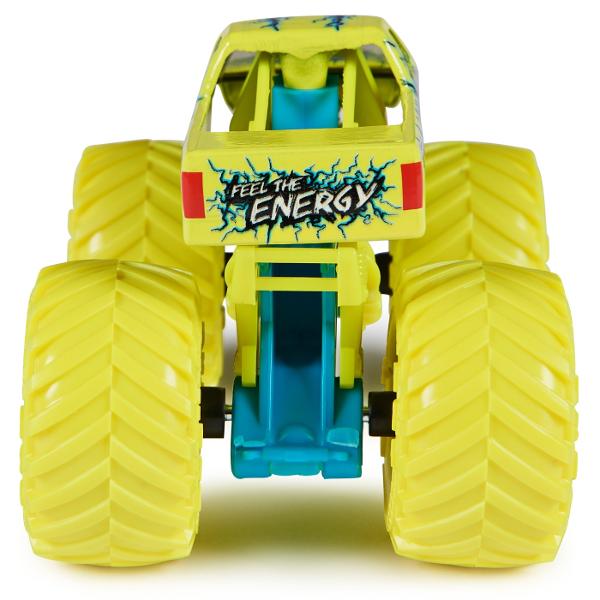 Masina oficiala a spectacolului Monster Jam Un vehicul hiper detaliat fidel eroilor spectacolului cu un aspect agresiv si suspensii realiste pentru a face cascadoriile intr-un mod cat mai spectaculos Macheta este metalica si foarte bine realizata Foarte rezistenta Monster Jam ofera mai multe detalii si grafica decat oricand Cu anvelopele oficiale BKT jante cromate stilizate si un sasiu autentic cu detalii cromate acest camion monstru intruchipeaza stilul si volanul omologului sau din 