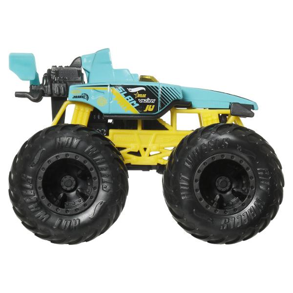 Asortimentul cu lansator de inamici de oras Hot Wheelsdispune de doi inamici preferati de copii tiranozaurul si rechinul sub forma de lansatoare grozave de masini vandute separat Atat lansatorul dinozaur Hot Wheels cat si lansatorul rechin Hot Wheels dispun de provocari grozave in care copiii trebuie sa lanseze masinile cu forta potrivita sau risca sa ramana blocati in falcile inamicului Copiii se pot juca si separat cu aceste jucarii compacte pentru super distractie la scara mai mica 