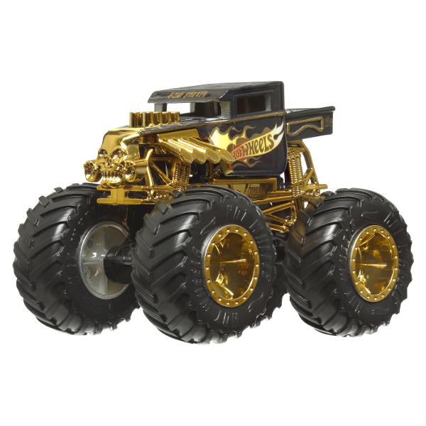 Intra in arena campionilor cu setul Hot Wheels Monster Trucks Trophy Champions Acest pachet spectaculos contine 11 vehicule exclusive printre care 5 monster truck impunatori si 6 masini Hot Wheels cu design metalic premium Detaliile aurii si rotile masive transforma fiecare camion intr-o adevarata piesa de colectie perfecta pentru curse epice si cascadorii uimitoare Inspirat de legendarul Bigfoot acest set aduce impreuna puterea stilul si performanta intr-o editie de colectie 