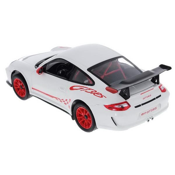 Copilul dumneavoastra se poate juca in voie cu masina cu telecomanda Porsche Gt3 scara 1 la 14 oferita de brandul international Rastar Nicio cursa nu este imposibil de castigat cu acesta masinuta replica oficiala cu licenta a modelului original construita cu mare atentie la detalii Masinuta are proportiile ideale pentru momente pline de distractie si amuzament avand dimensiunile in centimetri dupa cum urmeaza  31913997Masinuta functioneaza pe frecventa de 24GAlimentarea se face 