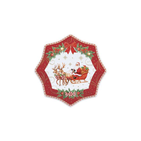 Adu farmecul &537;i magia s&259;rb&259;torilor de iarn&259; la masa ta cu setul de 4 farfurii din por&539;elan Easy Life colec&539;ia Christmas Heritage o colec&539;ie elegant&259; &537;i festiv&259; ideal&259; pentru a completa decorul meselor de Cr&259;ciunRealizate din por&539;elan alb cele patru farfurii impresioneaz&259; prin forma lor decorativ&259; cu margini 