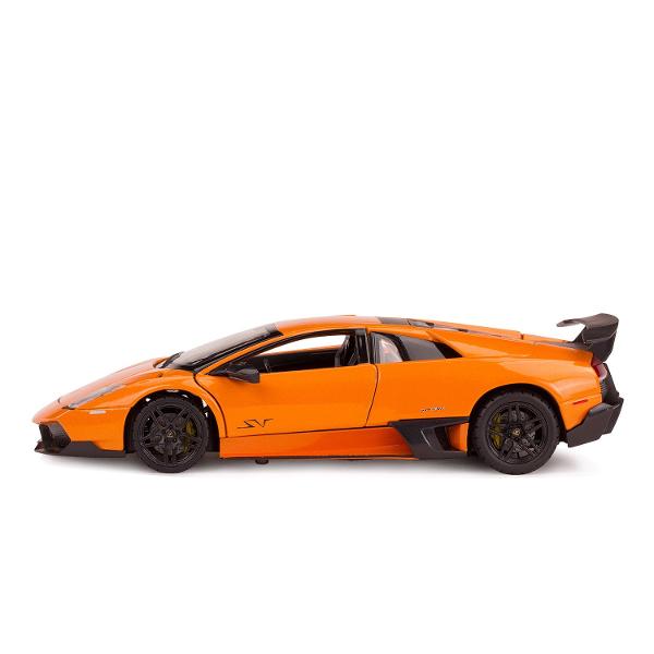 Masinuta are proportiile ideale pentru momente pline de distractie si amuzament avand dimensiunile in centimetri dupa cum urmeaza  196935 Masinuta metalica Lamborghini Murcielago LP670-4 scara 1 la 24 are anvelope de cauciuc si un design detaliat interior-exterior realizat din materiale metalice turnate cu accesorii realizate din material plastic de calitate superioara Copilul dumneavoastra se poate juca in voie cu masina metalica Lamborghini Murcielago LP670-4 oferita de brandul 