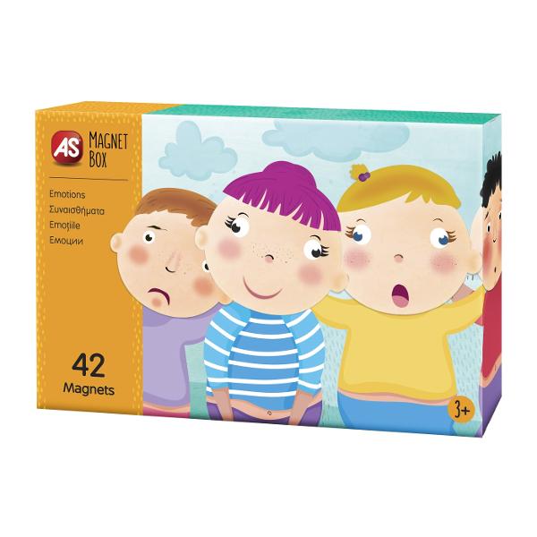 Un joc educational de invatare emotionala cu 42 de magneti de carton Setul ii familiarizeaza pe copii cu invatarea emotionala ajutandu-i sa recunoasca mai intai diferitele expresii faciale si apoi cu ajutorul ghidului ilustrat sa invete cum se reflecta diferitele emotii umane in expresiile luiFiecare magnet descrie diferite caracteristici pentru a reflecta diferite expresii si emotii Cum arata cineva cand este fericit trist furios Cum se reflecta sentimentul de gelozie rusine dragoste 