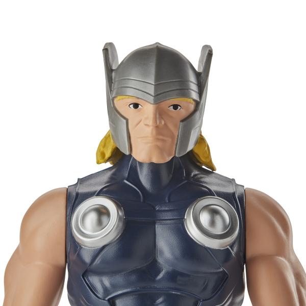 Cu figurinele de actiune Marvel de 24 cm de la Hasbro copiii isi pot imagina actiunea si aventurile Universului Marvel ca super-eroul lor preferat Dispunand de un design clasic si mai multe puncte de articulatie pentru distractie deplina copiii se pot preface ca au propriile lor aventuri Marvel captivante si pline de actiune Acest pachet contine personajul Thor
