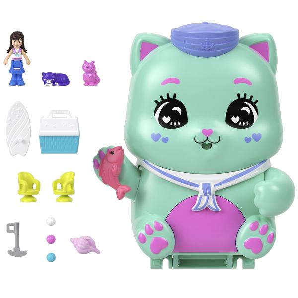Gentutele Polly Pocket detin lumi mici cu surprize mari in interior pe care fetele si baietii le pot duce oriunde Fiecare jucarie portabila prezinta la exterior o forma adorabila de animal cu un detaliu de joaca interactiv cei mici pot combina accesoriile pentru a ingriji animalul de cate ori doresc Cand au terminat de decorat exteriorul copiii pot deschide carcasa pentru a dezvalui o papusa mai multe functii de joaca din mers si mai mult de 10 accesorii Arunca o petrecere de pijama pentru 
