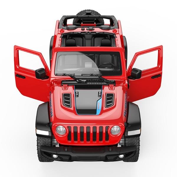Masinuta are proportiile ideale pentru momente pline de distractie si amuzament Masinuta metalica Jeep Wrangler Rubicon 4XE rosu cu scara 1 la 32 are anvelope de cauciuc si un design detaliat interior-exterior realizat din material metalic turnat cu accesorii realizate din material plastic portiere de calitate superioara Copilul dumneavoastra se poate juca in voie cu masina metalica Jeep Wrangler Rubicon 4XE rosu cu scara 1 la 32 oferita de brandul international Rastar Nicio cursa nu este 