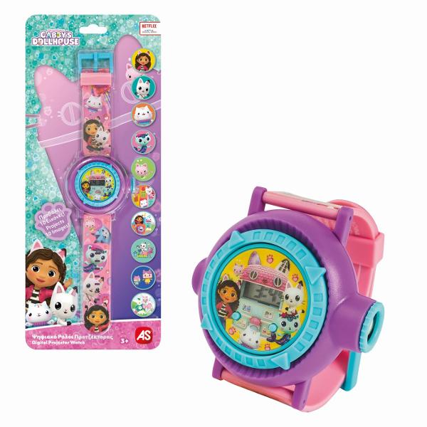 Intra in lumea magica Gabby&rsquos Dollhouse cu ceasul digital cu proiector Acest accesoriu adorabil nu doar ca afiseaza ora dar proiecteaza si 10 imagini colorate cu personajele preferate din indragitul serial Netflix Cureaua este decorata cu motive vesele si culori atractive perfecte pentru copii Usor de purtat si plin de surprize ceasul transforma fiecare moment intr o aventura Recomandat copiilor de peste 3 ani acest ceas digital cu proiector este cadoul ideal pentru micii fani 