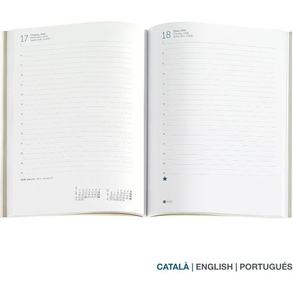 Agenda cu spira Miquelrius Plus 155x213 mm datata zilnic Mini Garden Natura MR22722