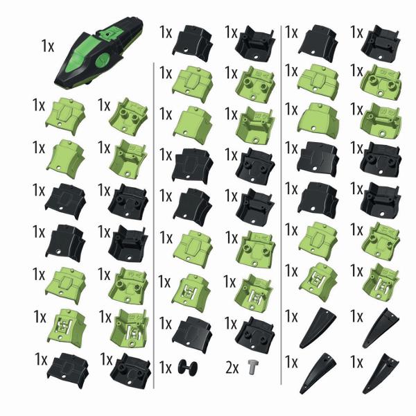 Un sarpe robot fascinant de asamblat care se misca asemenea unuia viu oferind o experienta de joc unica si captivanta Cu o lungime impresionanta de aproximativ 40 cm acest sarpe robot aduce o interactiune realista si plina de surprize Dupa asamblarea partilor superioare si inferioare si activarea motorului robotul incepe sa se tarasca agil in jurul copilului alunecand chiar si prin cele mai mici colturi exact ca un sarpe adevarat Datorita structurii modulare si motorului performant 