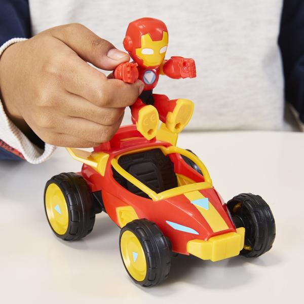 Alatura-te echipei Iron Man in cele mai noi aventuri cu aceste pachete de figurine si vehicule Iron Man si Minunatii sai Prieteni Imagineaza-ti ca te napustesti asupra situatiei pentru a salva ziua cu figurine vehicule si accesorii 2 in 1 figurina-vehicul Fiecare jucarie vehicul de 76 cm vine cu o figurina pozitionabila care se potriveste in interior Incurajeaza joaca imaginativa si de aventura pentru copiii cu varsta de 3 ani si peste cu aceste jucarii Marvel pentru baieti si fete Cauta 