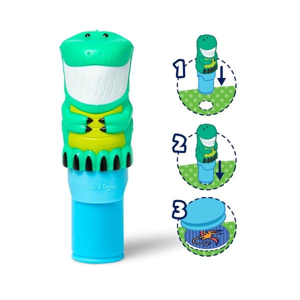 Melissa and Doug Sticker Wow este un set creativ de joaca pentru copii de la 3 ani in sus conceput pentru activitati distractive cu stickere Fiecare set include un aplicator tip stampila cu personaj reincarcabil care distribuie stickere individuale pe paginile incluse in caietul de activitate Setul contine aproximativ 300 de stickere si un caiet cu 24 de pagini pline de jocuri provocari si ilustratii colorate care incurajeaza copiii sa lipeasca sa potriveasca si sa completeze diferite 