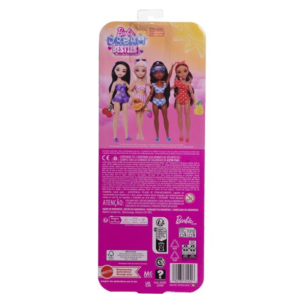 Papusa Barbie Dream Besties aduce stil prietenie si distractie in lumea jocului imaginativ Fiecare papusa are un look modern inspirat din moda actuala si vine insotita de accesorii tematice care reflecta personalitatea si hobby-urile personajului Tinutele colorate detaliile atent realizate si accesorii incluse incurajeaza copiii sa creeze povesti si aventuri alaturi de prieteni In functie de model papusile pot avea diferite stiluri de par tinute si accesorii care adauga varietate 