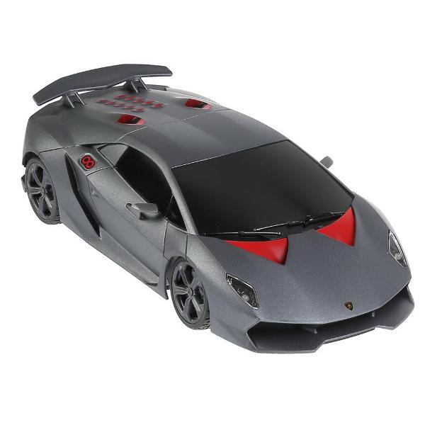 Copilul dumneavoastra se poate juca in voie cu masina cu telecomanda Lamborghini Sesto Elemento scara 1 la 18 oferita de brandul international Rastar Nicio cursa nu este imposibil de castigat cu acesta masinuta replica oficiala cu licenta a modelului original construita cu mare atentie la detalii Masinuta are proportiile ideale pentru momente pline de distractie si amuzament avand dimensiunile in centimetri dupa cum urmeaza  241165Masinuta functioneaza pe frecventa de 24GAlimentarea 