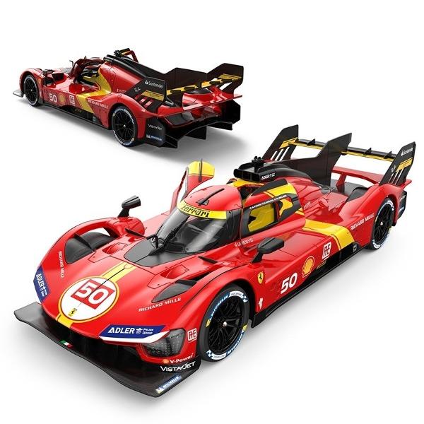 Copilul dumneavoastra se poate juca in voie cu masina cu telecomanda Ferrari 499P scara 1 la 14 oferita de brandul international Rastar Nicio cursa nu este imposibil de castigat cu acesta masinuta replica oficiala cu licenta a modelului original construita cu mare atentie la detalii Masinuta are proportiile ideale pentru momente pline de distractie si amuzament Masinuta functioneaza pe frecventa de 24GAlimentarea se face astfel  pentru masinuta sunt necesare 5 baterii tip AA  iar 