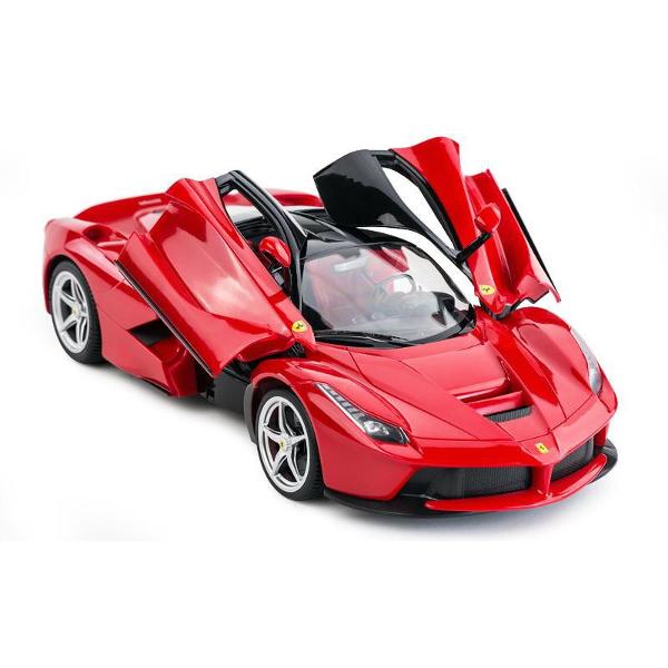 Copilul dumneavoastra se poate juca in voie cu masina cu telecomanda Ferrari LaFerrari scara 1 la 14 oferita de brandul international Rastar Nicio cursa nu este imposibil de castigat cu acesta masinuta replica oficiala cu licenta a modelului original construita cu mare atentie la detalii Masinuta are proportiile ideale pentru momente pline de distractie si amuzament avand dimensiunile in centimetri dupa cum urmeaza  335147108Masinuta functioneaza pe frecventa de 24GAlimentarea se 
