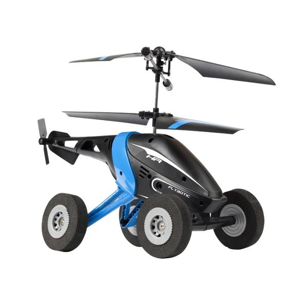 AIR WHEELZ - Elicopter cu 2 canale cu control infrarosu Dotat cu un sistem special de elice pentru auto stabilitate Control precis al vitezei si stabilitate excelenta la zbor Sistem presetat dual-band Conduceti pe uscat si zburati in aer Setul include 1 x elicopter reincarcabil cu baterie Li-PO inclusa 1x telecomanda 4xAA nu sunt incluse cablu de reincarcare USB Control prin infra-rosu Functioneaza cu baterii 4xAA pentru telecomanda nu sunt incluse Varsta recomandata 10