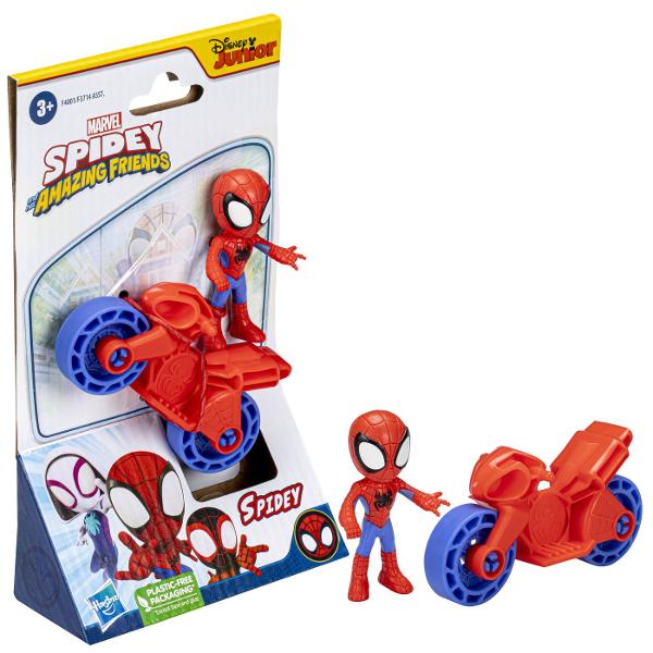 Este timpul Spidey Aceste jucarii Spidey and His Amazing Friends vin cu o silueta si o motocicleta pentru o joaca plina de actiune Silueta de 25 inci poate merge cu adevarat cu bicicleta astfel incat prescolarii isi pot imagina ca se vor ajuta cu echipa Spidey Cu aceste seturi de figurine si vehicule Marvel prescolare distractia este la o plimbare distanta Aceste seturi de jucarii Spidey sunt cadouri grozave de sarbatori sau de ziua de nastere pentru copiii de la 3 ani in sus care iubesc 