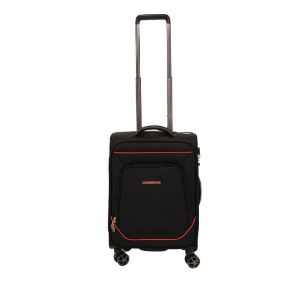 Material impermeabilTroler cu 4 roti prevazut cu un buzunar frontal cu fermoar Placuta identificareManer lateral si superior pentru toate dimensiunile si deasemenea maner plastic in partea de jos a trolerului pentru o manevrare mai usoaraSuport plastic in partea din spate care protejeaza trolerul la urcarea scarilor si protectii cauciuc pentru colturile troleruluiInteriorul este captusit in totalitate si prezinta curele elastice pentru fixarea 
