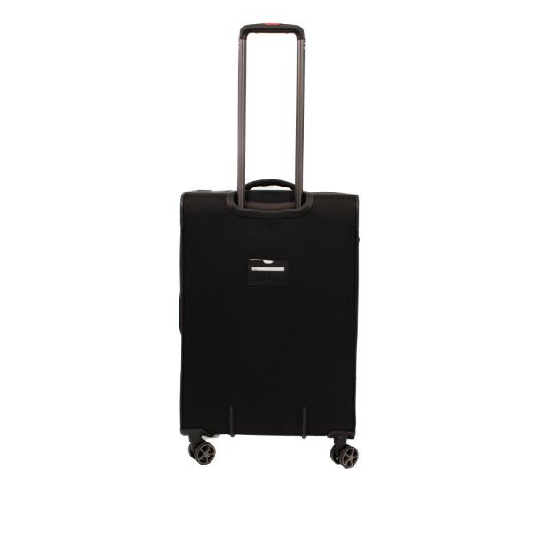 Material impermeabilTroler cu 4 roti prevazut cu un buzunar frontal cu fermoar Placuta identificareManer lateral si superior pentru toate dimensiunile si deasemenea maner plastic in partea de jos a trolerului pentru o manevrare mai usoaraTroler mediu si mare expandabil 30 spatiuTrolerul mare si mediu au in partea opusa manerului lateral 2 picioruse transversale care permit asezarea trolerului fara a atinge solul evitandu-se astfel 