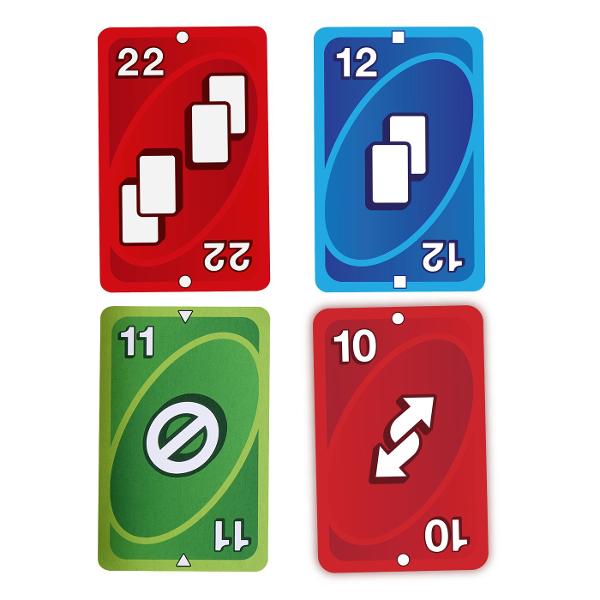 Jucatorii care iubesc jocul de carti UNO vor adora UNO Zero si rasturnarea sa captivanta Scopul este sa obtii cel mai mic scor posibil tintind catre zero absolut In loc sa tina cartile in mana jucatorii incep jocul creand o grila 2x3 cu carti intoarse  apoi schimba carti de valoare mare cu carti de valoare mica pentru a-si pacali adversarii si a obtine scoruri mici Cat de jos pot ajunge Cartile de actiune pot schimba cursul jocului precum Reverse si Skip Pentru 2 pana la 8 jucatori cu 