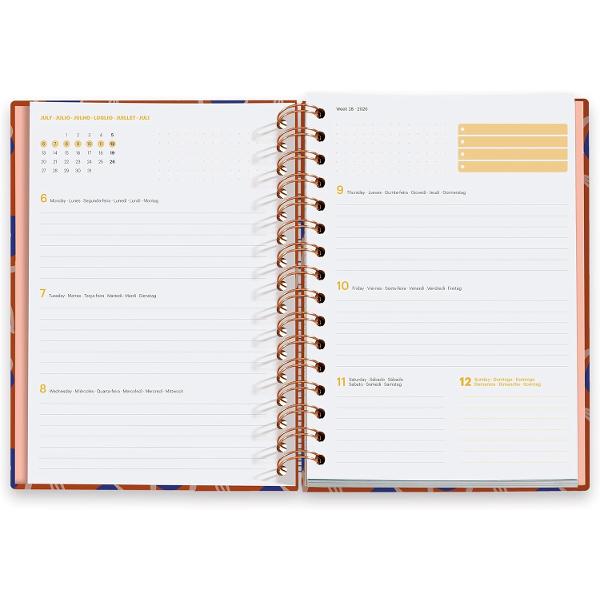 Agenda cu spira Miquelrius Plus 160x218 mm datata saptamanal Flourish Marf MR34574