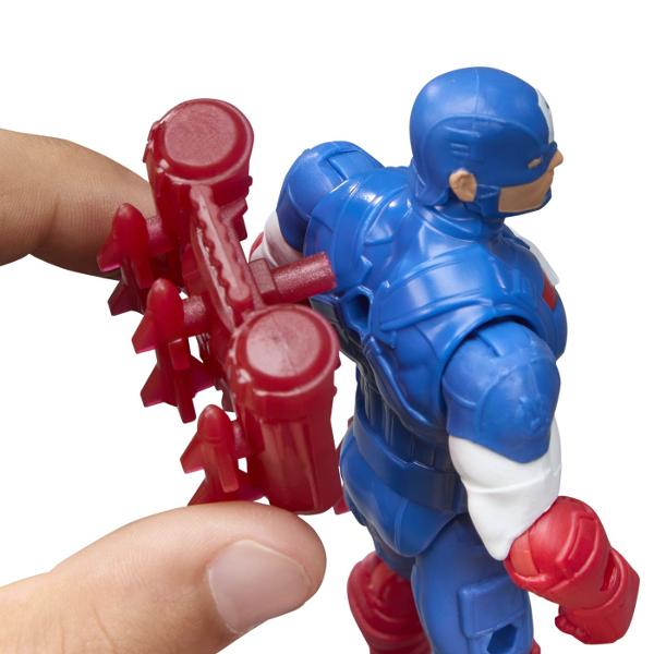 Copiii isi pot imagina actiune si aventura care salveaza lumea cu jucariile Marvel Avengers ActionVerse de la Hasbro Ofera timpului de joaca un impuls puternic cu aceste figurine dotate cu 9 puncte de articulatie pentru joaca si expunere pozitionabile Fiecare figurina de actiune Super Hero ActionVerse de 114 cm vine cu mai multe accesorii detasabile inspirate de personaje precum si un suport reutilizabil pentru depozitarea accesoriilor Copiii cu varsta de 4 ani si peste vor adora sa-si 