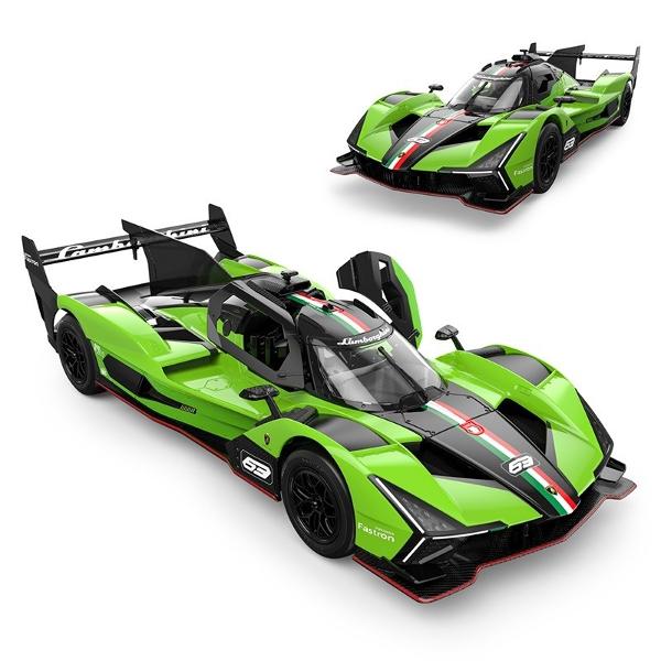 Copilul dumneavoastra se poate juca in voie cu masina cu telecomanda Lamborghini SC63 LMDH scara 1 la 14 oferita de brandul international Rastar Nicio cursa nu este imposibil de castigat cu acesta masinuta replica oficiala cu licenta a modelului original construita cu mare atentie la detalii Masinuta are proportiile ideale pentru momente pline de distractie si amuzament Masinuta functioneaza pe frecventa de 24GAlimentarea se face astfel  pentru masinuta sunt necesare 5 baterii tip AA  