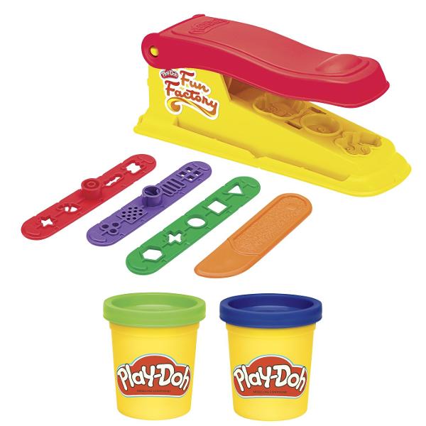 Setul Play-Doh Mini ofera copiilor o modalitate distractiva de a modela si crea diferite forme din plastilina Cu ajutorul presei si al accesoriilor incluse plastilina poate fi presata prin diverse sabloane pentru a obtine modele forme si decoratiuni variate Setul include 2 recipiente cu plastilina Play-Doh in culori diferite cu o cantitate totala de 113 g precum si accesorii pentru modelare si decupare Activitatea stimuleaza creativitatea imaginatia indemanarea si motricitatea fina 