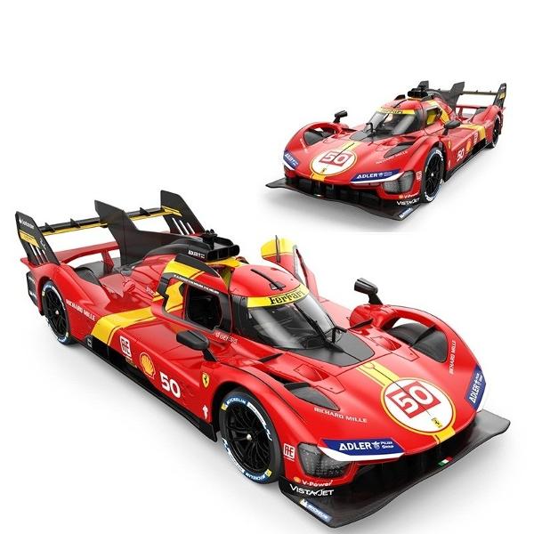 Copilul dumneavoastra se poate juca in voie cu masina cu telecomanda Ferrari 499P scara 1 la 14 oferita de brandul international Rastar Nicio cursa nu este imposibil de castigat cu acesta masinuta replica oficiala cu licenta a modelului original construita cu mare atentie la detalii Masinuta are proportiile ideale pentru momente pline de distractie si amuzament Masinuta functioneaza pe frecventa de 24GAlimentarea se face astfel  pentru masinuta sunt necesare 5 baterii tip AA  iar 