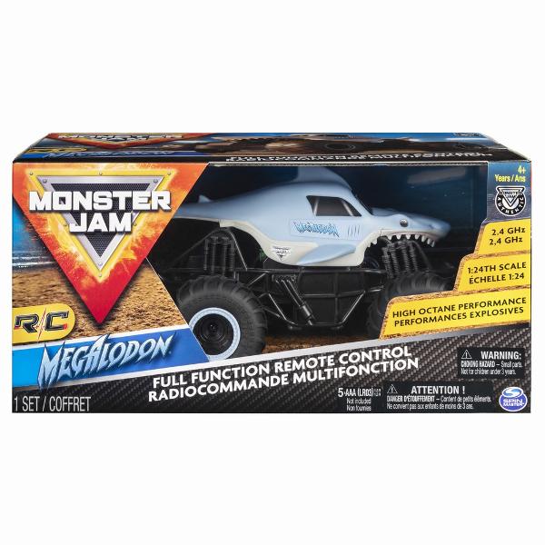 Megalodon oficial Scala 1 24 Megalodon este un camion oficial Monster Jam Din adancul oceanului preistoric se ridica telecomanda pentru Megalodon scara 124 din Monster Jam oficiala complet noua Acest pradator puternic se dezlantuie pentru a face cascadorii epice accidente nebunesti si lovituri brutale Din adancurile oceanului preistoric se ridica noul Monster Jam Megalodon RC in scara 124 Acest pradator puternic este pe cale de a efectua cascadorii epice cu 24 GHz puteti executa pana la 