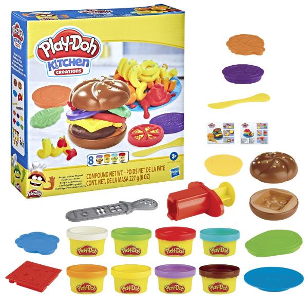 Stii cat este ceasul Este timpul pentru gustari haioase facute din plastilina Play-Doh Copiii de 3 ani si mai mari care adora sa fie creativi cu jucarii de gatit si plastilina modelatoare vor fi incantati sa creeze propriile versiuni Play-Doh ale gustarilor preferate de copii Cu ustensile Play-Doh usor de folosit si plastilina Play-Doh in culori variate sunt atat de multe creatii pe care imaginatia lor le poate &bdquogati&rdquo Creeaza preparate uimitoare adauga stralucire 