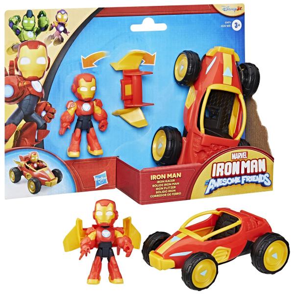 Alatura-te echipei Iron Man in cele mai noi aventuri cu aceste pachete de figurine si vehicule Iron Man si Minunatii sai Prieteni Imagineaza-ti ca te napustesti asupra situatiei pentru a salva ziua cu figurine vehicule si accesorii 2 in 1 figurina-vehicul Fiecare jucarie vehicul de 76 cm vine cu o figurina pozitionabila care se potriveste in interior Incurajeaza joaca imaginativa si de aventura pentru copiii cu varsta de 3 ani si peste cu aceste jucarii Marvel pentru baieti si fete Cauta 