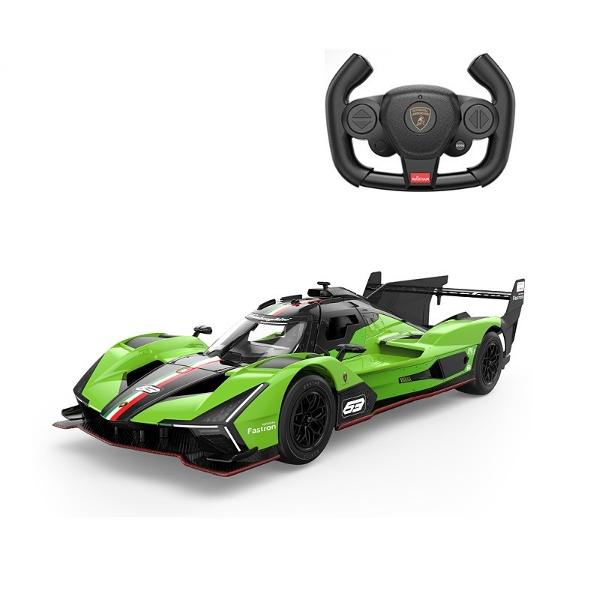 Copilul dumneavoastra se poate juca in voie cu masina cu telecomanda Lamborghini SC63 LMDH scara 1 la 14 oferita de brandul international Rastar Nicio cursa nu este imposibil de castigat cu acesta masinuta replica oficiala cu licenta a modelului original construita cu mare atentie la detalii Masinuta are proportiile ideale pentru momente pline de distractie si amuzament Masinuta functioneaza pe frecventa de 24GAlimentarea se face astfel  pentru masinuta sunt necesare 5 baterii tip AA  