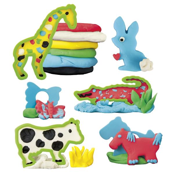 Setul Play-Doh Forme este ideal pentru primele activitati creative cu plastilina oferind copiilor posibilitatea de a modela presa si decupa diferite forme intr-un mod distractiv Setul include forme geometrice si accesorii de modelaj precum si plastilina Play-Doh in 6 culori cu o cantitate totala de 170 g Joaca ajuta la dezvoltarea creativitatii coordonarii mana-ochi si motricitatii fine incurajand copiii sa combine culorile si sa creeze propriile modele Recomandat copiilor cu varsta de 
