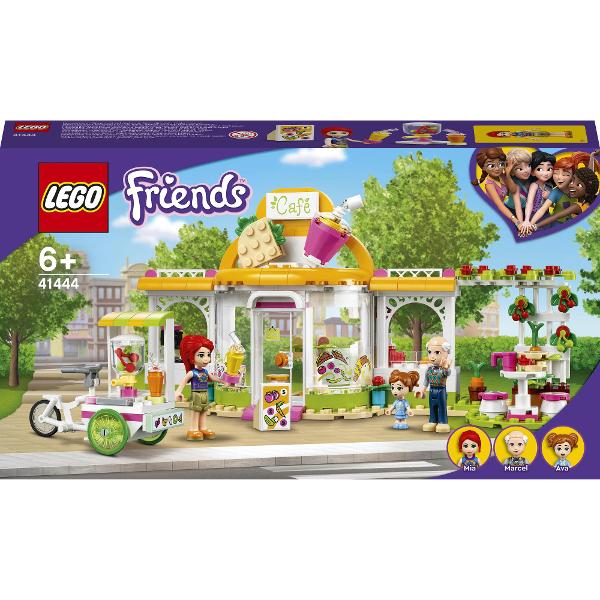 LEGO Friends - Cafeneaua organica din Heartlake City 41444 314 piese  Cauti un cadou creativ de zi de nastere pentru un copil caruia ii pasa de planeta Cafeneaua organica din Heartlake City LEGO Friends 41444 ii va distra ore intregi Nu numai ca isi pot inchipui ca prepara creatii delicioase in bucataria de jucarie dar acesta jucarie sustenabila le permite de asemenea sa isi imagineze ca ingredientele sunt cultivate in gradina 