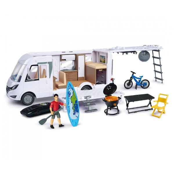 Autorulota pliabil&259; alb&259; cu numeroase accesorii pentru copii de la 3 ani &537;i pesteSet de joaca Dickie Toys dub&259; de camping cool Hymer cu design push-along &537;i numeroase accesoriiE timpul s&259; pleci în vacan&539;&259; în duba spa&539;ioas&259; de camping Hymer Aceast&259; furgonet&259; rulot&259; de juc&259;rie foarte detaliat&259; de la Dickie Toys are ro&539;i care ruleaz&259; &537;i este garantat c&259; îl va 