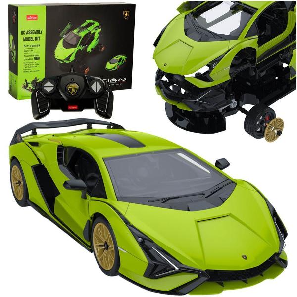 Kitul de Asamblare RC LAMBORGHINI SIAN FKP 37 de la Rastar este o jucarie inovatoare si captivanta perfecta pentru copiii de peste 8 ani si pasionatii de masini Acest set DIY ofera o experienta interactiva completa permitand utilizatorului sa construiasca pas cu pas o replica detaliata a celebrului model LAMBORGHINI SIAN FKP 37 la scara 118 Kitul contine 72 de piese din plastic usor de imbinat precum si o telecomanda performanta ce functioneaza pe frecventa de 24 GHz asigurand un control 