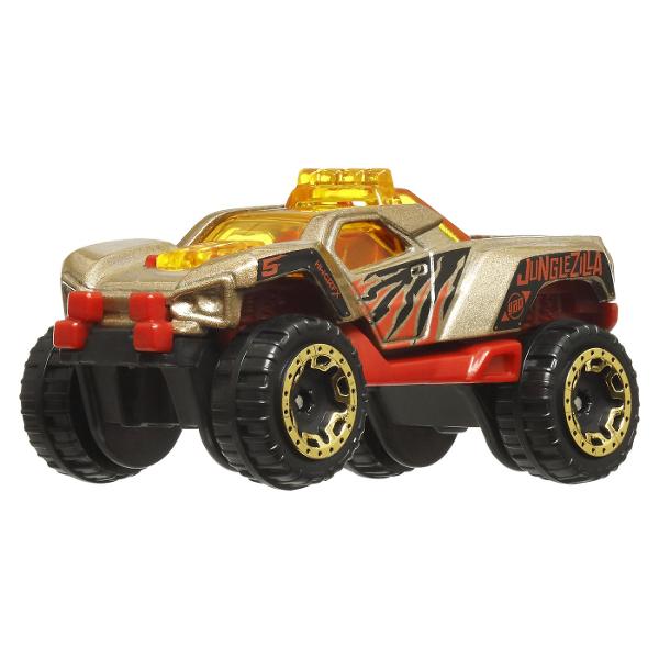 Intra in arena campionilor cu setul Hot Wheels Monster Trucks Trophy Champions Acest pachet spectaculos contine 11 vehicule exclusive printre care 5 monster truck impunatori si 6 masini Hot Wheels cu design metalic premium Detaliile aurii si rotile masive transforma fiecare camion intr-o adevarata piesa de colectie perfecta pentru curse epice si cascadorii uimitoare Inspirat de legendarul Bigfoot acest set aduce impreuna puterea stilul si performanta intr-o editie de colectie 
