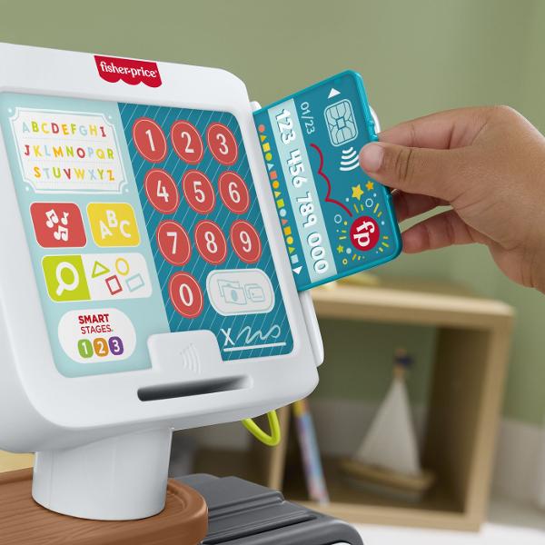 Invatare prin joaca  cate un bip pe rand Bine ati venit in cel mai incantator magazin din oras  unde imaginatia intalneste educatia Casa de marcat Fisher-Price Laugh &amp Learn Count &amp Shop transforma cumparaturile simulate de zi cu zi intr-o aventura vesela plina de muzica lumini si invatare Conceputa pentru copii mici si prescolari aceasta jucarie interactiva introduce micutii cursanti in lumea numerelor literelor culorilor formelor si abilitatilor sociale in cel mai jucaus 