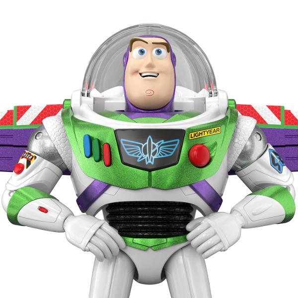 Figurina Buzz Lightyear din Toy Story 5 este inspirata de celebrul personaj Disney Pixar si reda costumul sau emblematic de Space Ranger in nuante de alb verde si mov Figurina are aproximativ 30 cm inaltime este articulata si poate fi pozitionata in diferite ipostaze pentru joaca si recrearea scenelor preferate din film Prin apasarea butonului figurina activeaza sunete si replici iar modul de zbor adauga un plus de dinamism aventurilor imaginare Designul detaliat si functiile interactive 